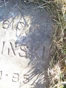 A. KUSCHINSKI,
born 1810 died 12-1-85;
St Johns Evangelical Lutheran Church, Minden, Esk Shire