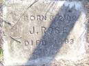 J. ROSE,
born 6 Feb 82 died 1883;
St Johns Evangelical Lutheran Church, Minden, Esk Shire