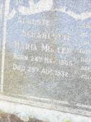 Auguste Scharlotte Maria MULLER,
born 24 May 1865 died 29 Aug 1932;
St Johns Evangelical Lutheran Church, Minden, Esk Shire