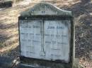 George Bird
8 Sep 1958
aged 56
John Bird
8 Oct 1982
aged 77
Moggill Historic cemetery (Brisbane)