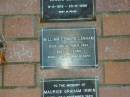 William Edward LANHAM,
died 4 Oct 1993 aged 71 years,
husband of Edith;
Mooloolah cemetery, City of Caloundra