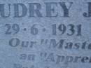 Audrey Joan SPIRLING,
29-6-1931 - 28-4-1989;
Mooloolah cemetery, City of Caloundra