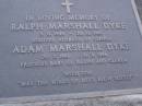 Ralph Marshall DYKE,
3-11-1944 - 20-11-1986,
wife of Glenda;
Adam Marshall DYKE,
20-2-1986 - 31-3-1986,
baby of Ralph & Glenda;
Mooloolah cemetery, City of Caloundra
