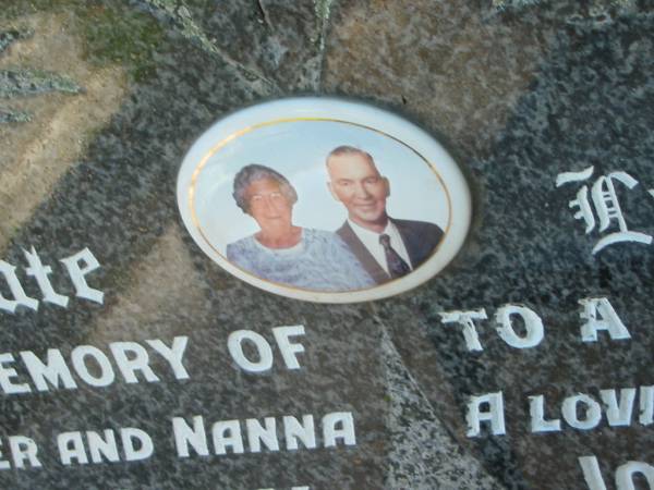 Harriet Ruth KIRBY,  | wife mother nanna,  | died 16 Feb 1998 aged 91 years;  | John Edward KIRBY,  | husband father,  | died 2 July 1961 aged 61 years;  | Moore-Linville general cemetery, Esk Shire  | 