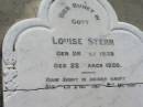 Louise STERN
b: 26 Dec 1835, d: 22 Mar 1920
Mt Cotton Gramzow Cornubia Carbrook Lutheran Cemetery, Logan City