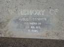 August SOMMER
15 Aug 1975, aged 77
Mt Cotton Gramzow Cornubia Carbrook Lutheran Cemetery, Logan City