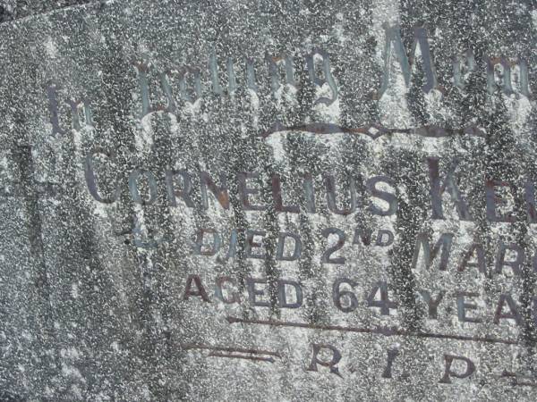 Cornelius KELLEHER,  | died 2 March 1961 aged 64 years;  | Murwillumbah Catholic Cemetery, New South Wales  | 