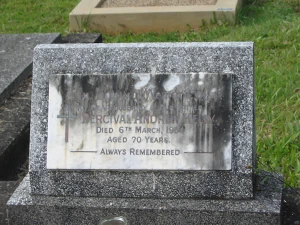 Percival Andrew KELLY,  | husband father,  | died 6 March 1954 aged 70 years;  | Murwillumbah Catholic Cemetery, New South Wales  | 