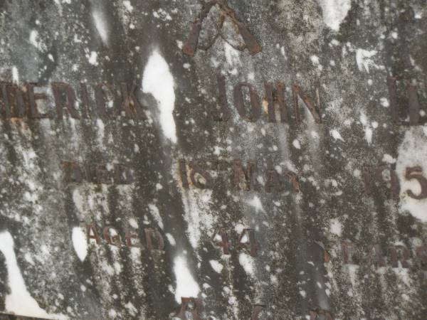 Frederick John DICKSEN,  | died 18 May 1951 aged 44 years;  | Murwillumbah Catholic Cemetery, New South Wales  | 