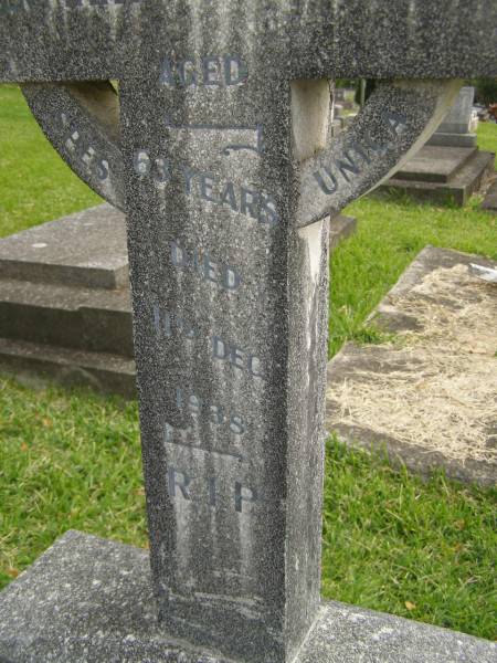 Mary Gertrude BOWE,  | died 11 Dec 1938 aged 63 years;  | Murwillumbah Catholic Cemetery, New South Wales  | 