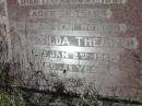 Thomas Freeman THEAKER
17 Aug 1951
79 yrs
Matilda THEAKER
2 Jan 1961
88 yrs
Mutdapilly general cemetery, Boonah Shire