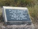 Anne GIMPEL
b: Tipperary, Ireland
d: 17-5-1910
72 yrs
son
Martin GIMPEL
d: 8-4-1875
aged 2 yrs 7 mths
Mutdapilly general cemetery, Boonah Shire