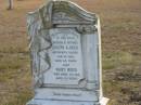 Joseph A REED
Jan 25 1905
aged 63
Mary REED
27 Apr 1918
72 yrs
Mutdapilly general cemetery, Boonah Shire