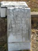 Elizabeth ALCORN
17 Apr 1892
42 yrs
John ALCORN
19 Sep 1917
84 yrs
Mutdapilly general cemetery, Boonah Shire