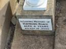 Raymond NOACK,
aged 4 years,
E. PAECH;
Nobby cemetery, Clifton Shire