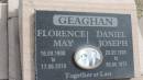 Daniel Joseph GEAGHAN
b: 20 May 1900
d: 5 May 1973
Florence May GEAGHAN
b: 16 Sep 1908
d: 17 Jun 2010
(Danny and Wookie)
Peak Downs Memorial Cemetery Capella Cemetery