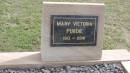 Mary Victoria PURDIE
b: 1913
d: 2010
Peak Downs Memorial Cemetery Capella Cemetery