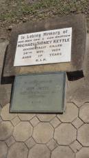 Michael Sidney KETTLE
d: 26 Nov 1939 aged 17
Lucy KETTLE
d: 30 Aug 1968 aged 79
Peak Downs Memorial Cemetery Capella Cemetery