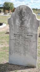 Matilda THOMPSON
d: 1 Nov 1990 aged 64
Peak Downs Memorial Cemetery Capella Cemetery