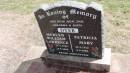 Mervyn William Lawrence DYER
b: 27 Apr 1924
d: 23 Sep 2004
Patricia Mary DYER
b: 29 Mar 1922
d: 3 Mar 1980
Bob and Pat
Peak Downs Memorial Cemetery Capella Cemetery