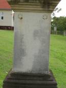 Wm ORR,
died 23 Jan 1878 aged 42 years;
children;
Susannah,
died 17 Mar 1879 aged 14 months;
James,
died 11 June 1895 aged 19 years;
Pimpama Uniting cemetery, Gold Coast