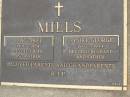 Margaret MILLS,
1906 - 1984,
wife mother;
Daniel George MILLS,
1902 - 1994,
husband father;
parents grandparents;
Pimpama Uniting cemetery, Gold Coast