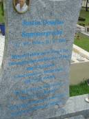 Justin Douglas SUMMERGREENE,
17-07-1970 - 23-11-2003,
eldest son of Doug & Sue,
brother of Brad, Malisa & Damien,
grandson uncle;
Pimpama Uniting cemetery, Gold Coast