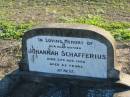 Johannah SCHAFFERIUS
3 Aug 1950, aged 62
Plainland Lutheran Cemetery, Laidley Shire