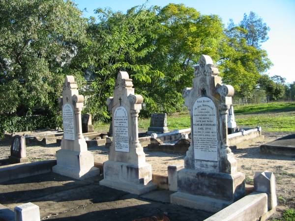 Wilhelm Ferdinand Carl OTTO, husband father,  | born 17 June 1877 died 6 April 1917;  | Wilhelmine OTTO (nee ALBRECHT),  | born Drense, Germany 20 Oct 1852  | died 22 Sept 1919;  | F.W. OTTO,  | born 26 Nov 1849 in Germany,  | died 21 Oct 1923;  | Plainland Lutheran Cemetery, Laidley Shire  | 