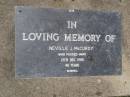 Neville J. MCCURDY,
died 25 Dec 1990 aged 46 years;
Samsonvale Cemetery, Pine Rivers Shire