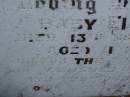 baby ELLIS,
died 13 Nov 1954 aged 11 months;
Silverleigh Lutheran cemetery, Rosalie Shire