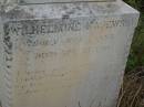 Wilhelmine KAJEWSKI,
born 1 May 1887,
died 21 Nov 1911;
Silverleigh Lutheran cemetery, Rosalie Shire