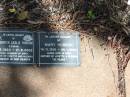 Frederick Leslie ROBSON
17-5-1920 to 21-8-2002
Mary ROBSON
14-11-1919 to 26-1-2004
wife of Fred
mother of Lynette and Glennis
St Margarets Anglican memorial garden, Sandgate, Brisbane