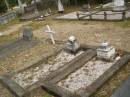 Alice Josephine,
daughter of James & Mary THOMPSON,
died 2 Feb 1923 aged 1 year 3 months;
Thomas,
son of James & Mary THOMPSON,
died 12 Nov 1926 aged 9 years 3 months;
James Edward THOMPSON,
5 Nov 1913 - 19 Sept 2000;
Tallebudgera Catholic cemetery, City of Gold Coast
