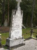William DOLAN,
born Kings County Ireland 1830,
died 10 Feb 1904;
Margaret,
widow,
died 22 June 1912 aged 79 years;
Catherine HARDY,
daughter,
died 85 years;
Tallebudgera Catholic cemetery, City of Gold Coast