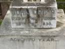 John CRIMP,
died Palm Beach 19 Feb 1930 aged 70 years;
Tallebudgera Catholic cemetery, City of Gold Coast