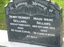 Henry Herbert SELLARS
d: 14 Mar 1973, aged 86 years 2 months
Maud Irene SELLARS
22 Jun 1969, aged 76 years 9 months
Tamrookum All Saints church cemetery, Beaudesert