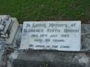Florence Edith BROOK
d: 20 Jul 1983, aged 88
Morris (BROOK)
(son of) R and M BROOK
aged 1 day
Tamrookum All Saints church cemetery, Beaudesert