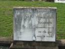 SONG
Francis Edwin BUCHANAN
(accidentally killed) 6 Feb 1941, aged 24
Tamrookum All Saints church cemetery, Beaudesert