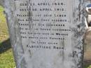 Ernst Wilhelm RECK, born 23 April 1928 died 30 April 1912, dear? Albertiene RECK; Tarampa Apostolic cemetery, Esk Shire 