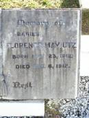 babies; Vincent HINE, born 14 Feb 1913 died 16 April 1913; Florence May UTZ, born 23 May 1912 died 6 Aug 1912; Tarampa Apostolic cemetery, Esk Shire 