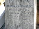 Hermann AUgust GURSKI, born 16 Nov 1879 died 15 Mar 1915; Tarampa Apostolic cemetery, Esk Shire 