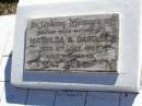 Mathilda A. DARGUSCH, mother, died 6 July 1963 aged 84 years; Tarampa Apostolic cemetery, Esk Shire 