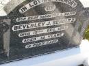 Beverley J. SCHULTZ, daughter sister, died 12 Dec 1953 aged 15 years; Tarampa Apostolic cemetery, Esk Shire 