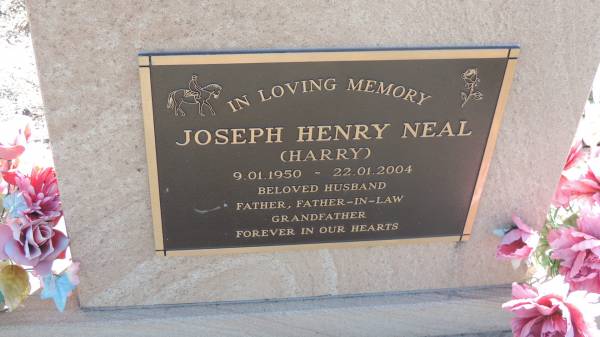 Joseph Henry NEAL (Harry)  | b: 9 Jan 1950  | d: 22 Jan 2004  |   | The Gums Cemetery  | 