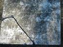 Ethel Montfort WILSON, daughter,
born Glen?dle Casino 7 Nov 1901
died 17 July 1907;
Wilson Family Private Cemetery, The Risk via Kyogle, New South Wales