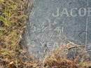 Clarence JACOBSEN,
died 3-7-41 aged 3 years;
Tiaro cemetery, Fraser Coast Region