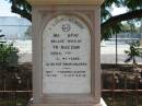 Mary Bray
Beloved wife of
Thomas DAW
died Nov 1st 1892 aged 47 years,
also 9 of their children,
Tingalpa Christ Church (Anglican) cemetery, Brisbane