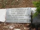 Ann CRUST died 6 Sept 1956 aged 91 years,
Tingalpa Christ Church (Anglican) cemetery, Brisbane