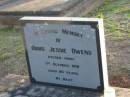 Doris Jessie OWENS,
died 1 Oct 1991 aged 90 years;
Toogoolawah Cemetery, Esk shire